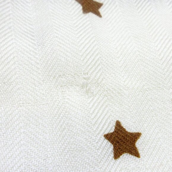 HERMES Carrejean/Shawl Carre 140 H243870S Yellow Brown White Cashmere Silk - Picture 4 of 9